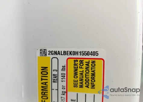 2017 Chevrolet Equinox Ls z USA, uszkodzony, nr VIN 2GNALBEK0H1550405